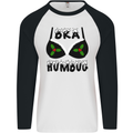 Bra Humbug Holly Funny Christmas Xmas Mens L/S Baseball T-Shirt White/Black