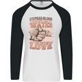 Stepdad Fathers Day Step Dad Mens L/S Baseball T-Shirt White/Black