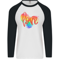 LGBT Love Gay Pride Day Awareness Mens L/S Baseball T-Shirt White/Black