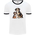 Entlebucher With Puppy Dog Mens Ringer T-Shirt White/Black