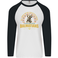 A Dalmatian Dog Mens L/S Baseball T-Shirt White/Black