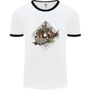 A Steampunk Fish Mens Ringer T-Shirt White/Black