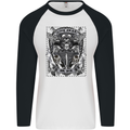 Live Free or Die Mens L/S Baseball T-Shirt White/Black