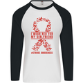 Wear Red For My Girlfriend Stroke Awareness Mens L/S Baseball T-Shirt White/Black