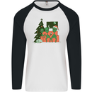 Alien Family Christmas Xmas Mens L/S Baseball T-Shirt White/Black