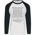 The Parachute Regiment Charter 1 2 3 4 Para Mens L/S Baseball T-Shirt White/Black