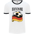 Deutschland Football Germany German Soccer Mens Ringer T-Shirt White/Black