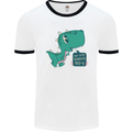 T-Rex Whats Up Mens Ringer T-Shirt White/Black