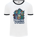 Dungeons & Ferrets Role Play Games RPG Mens Ringer T-Shirt White/Black