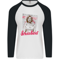 Service Secret Fashion Mens L/S Baseball T-Shirt White/Black