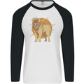 A Leonberger Dog Mens L/S Baseball T-Shirt White/Black