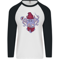 An Octopus Wizard Magic Magician Mens L/S Baseball T-Shirt White/Black
