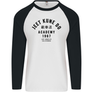 Jeet Kune Do Academy MMA Martial Arts Mens L/S Baseball T-Shirt White/Black