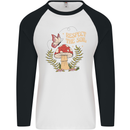 Respect the Soil Frog Climate Change Hippy Mens L/S Baseball T-Shirt White/Black