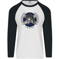 Scotland Bodybuilding Gym Training Scottish Mens L/S Baseball T-Shirt White/Black