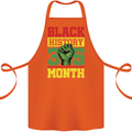 Black History Month Lives Matter African Cotton Apron 100% Organic Orange