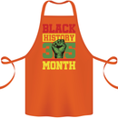 Black History Month Lives Matter African Cotton Apron 100% Organic Orange