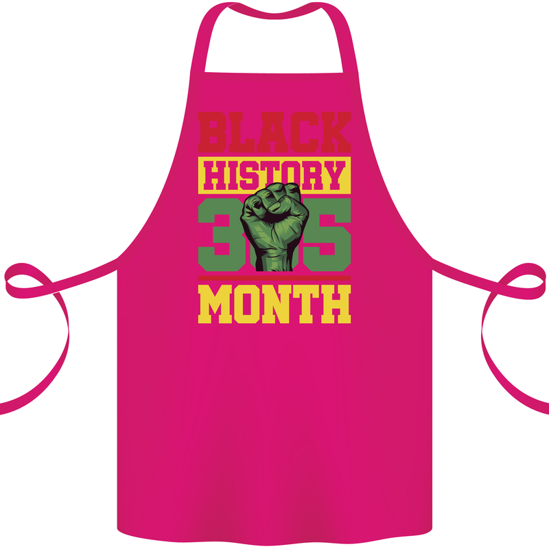 Black History Month Lives Matter African Cotton Apron 100% Organic Pink
