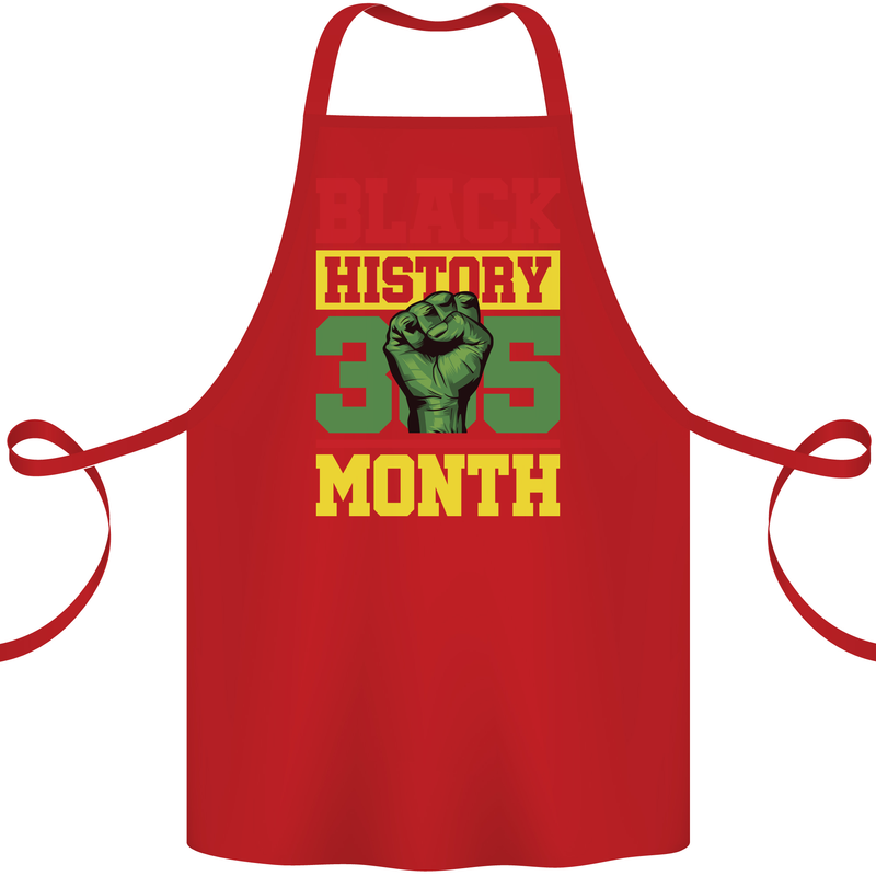 Black History Month Lives Matter African Cotton Apron 100% Organic Red
