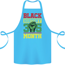 Black History Month Lives Matter African Cotton Apron 100% Organic Turquoise