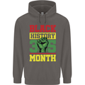 Black History Month Lives Matter African Mens 80% Cotton Hoodie Charcoal