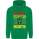 Black History Month Lives Matter African Mens 80% Cotton Hoodie Irish Green