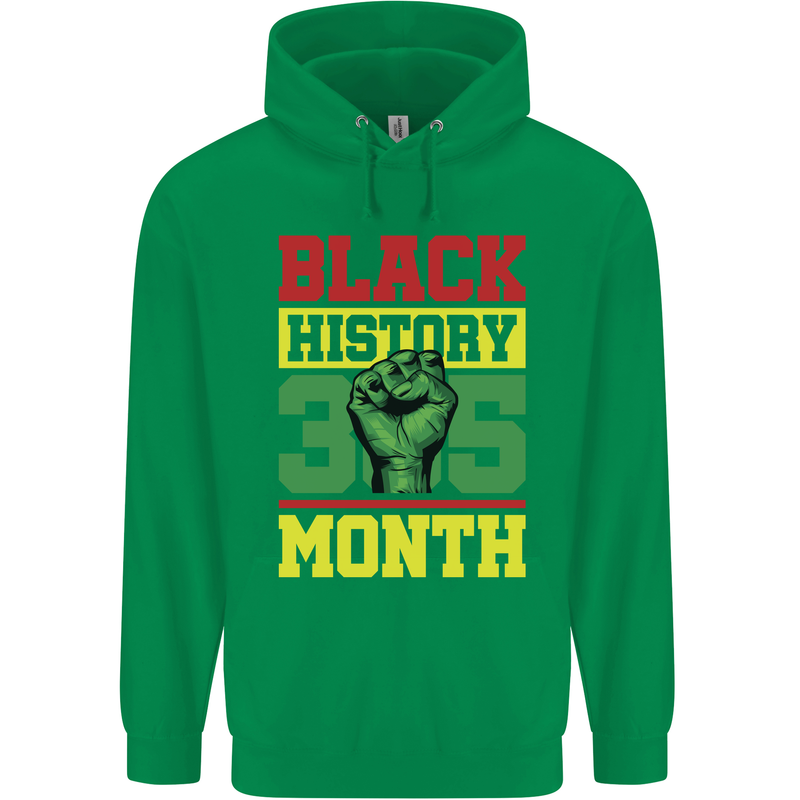 Black History Month Lives Matter African Mens 80% Cotton Hoodie Irish Green