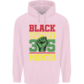 Black History Month Lives Matter African Mens 80% Cotton Hoodie Light Pink