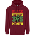 Black History Month Lives Matter African Mens 80% Cotton Hoodie Maroon