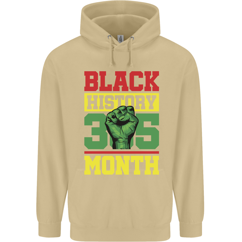 Black History Month Lives Matter African Mens 80% Cotton Hoodie Sand