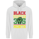 Black History Month Lives Matter African Mens 80% Cotton Hoodie White