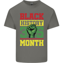 Black History Month Lives Matter African Mens Cotton T-Shirt Tee Top Charcoal