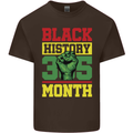 Black History Month Lives Matter African Mens Cotton T-Shirt Tee Top Dark Chocolate