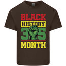 Black History Month Lives Matter African Mens Cotton T-Shirt Tee Top Dark Chocolate