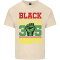 Black History Month Lives Matter African Mens Cotton T-Shirt Tee Top Natural