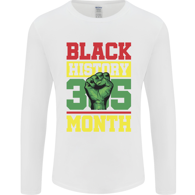 Black History Month Lives Matter African Mens Long Sleeve T-Shirt White