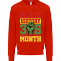 Black History Month Lives Matter African Mens Sweatshirt Jumper Bright Red