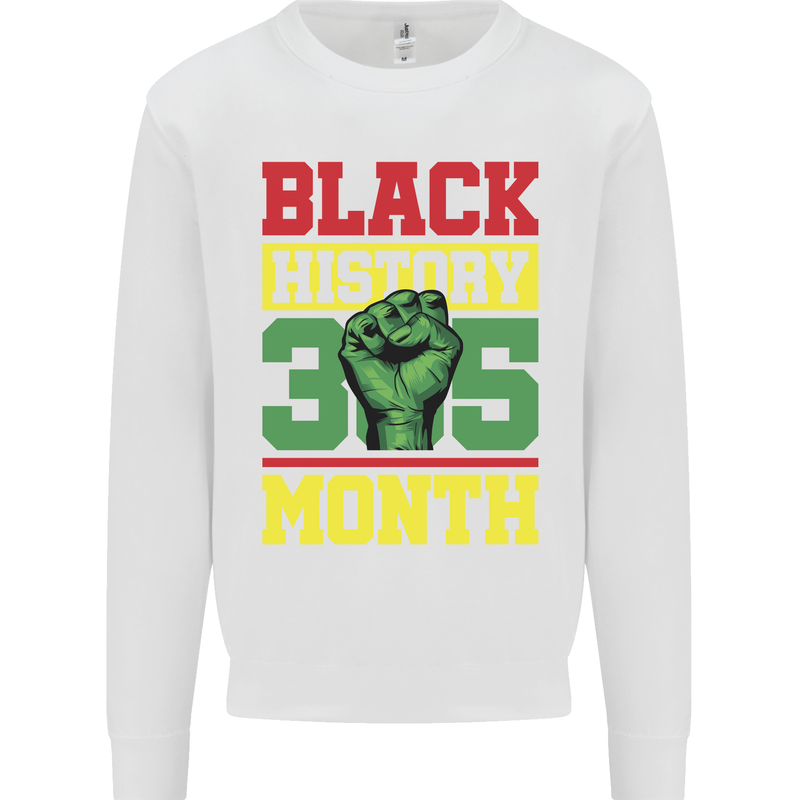 Black History Month Lives Matter African Mens Sweatshirt Jumper White