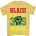 Black History Month Lives Matter African Mens T-Shirt 100% Cotton Yellow