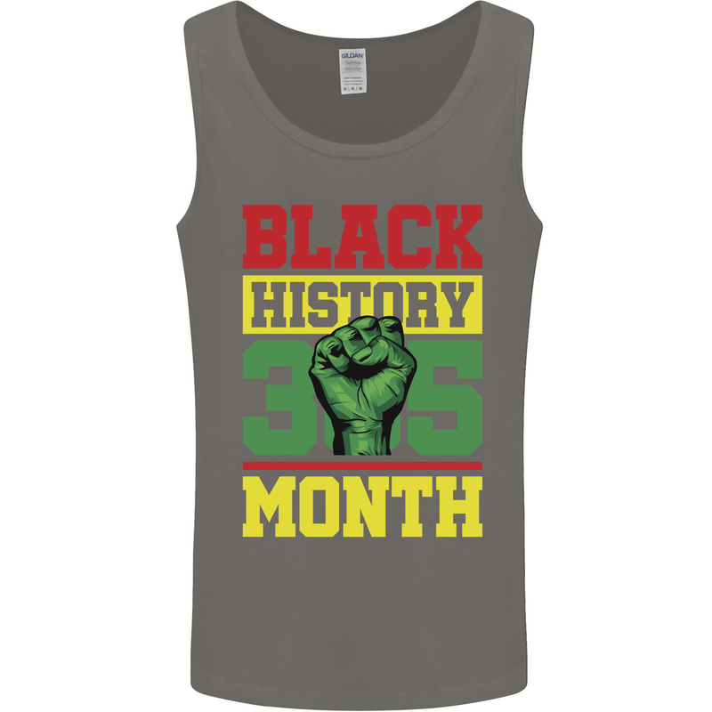 Black History Month Lives Matter African Mens Vest Tank Top Charcoal