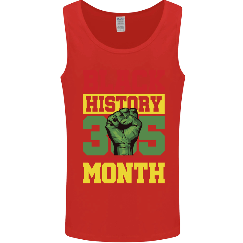 Black History Month Lives Matter African Mens Vest Tank Top Red