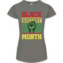 Black History Month Lives Matter African Womens Petite Cut T-Shirt Charcoal
