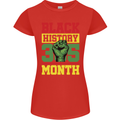 Black History Month Lives Matter African Womens Petite Cut T-Shirt Red