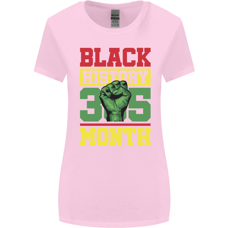 Black History Month Lives Matter African Womens Wider Cut T-Shirt Light Pink