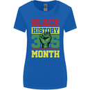 Black History Month Lives Matter African Womens Wider Cut T-Shirt Royal Blue