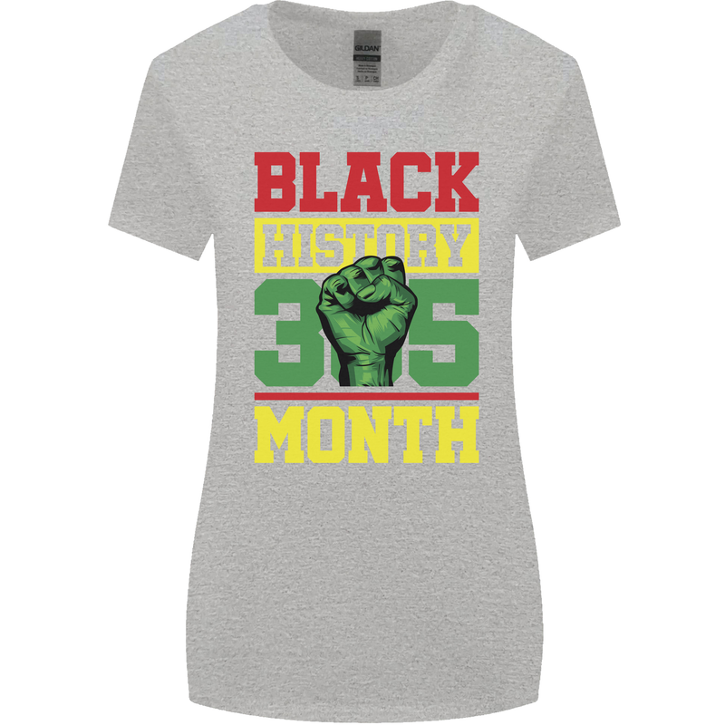 Black History Month Lives Matter African Womens Wider Cut T-Shirt Sports Grey