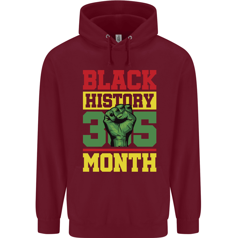 Black History Month Lives Matter Childrens Kids Hoodie Maroon