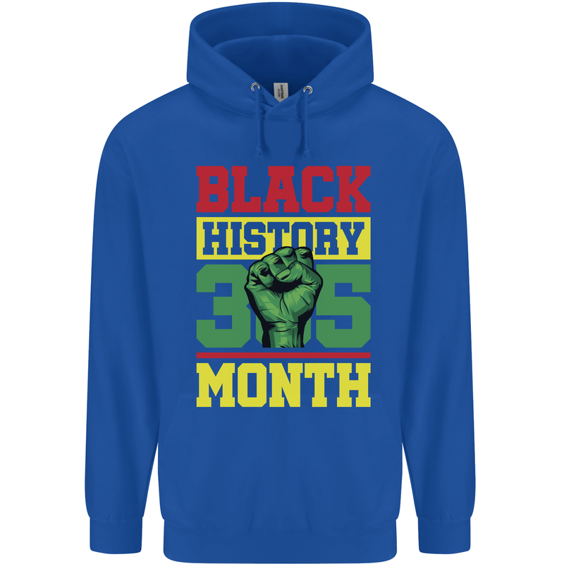 Black History Month Lives Matter Childrens Kids Hoodie Royal Blue