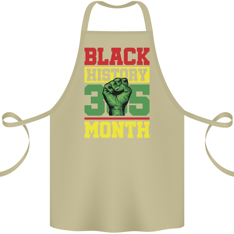 Black History Month Lives Matter Cotton Apron 100% Organic Khaki