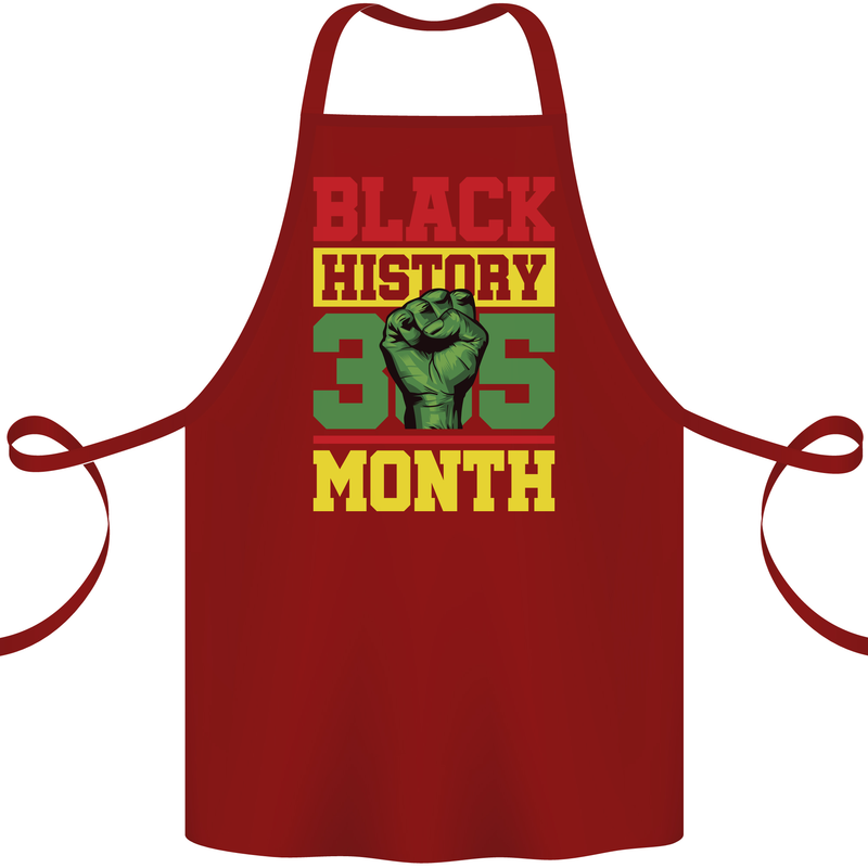 Black History Month Lives Matter Cotton Apron 100% Organic Maroon